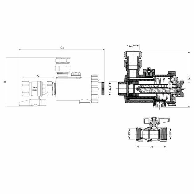 Фильтр-дешламатор Thermo Alliance Forte 3/4", угловой (магнитный шламоуловитель) TAF420G20 - изображение 2