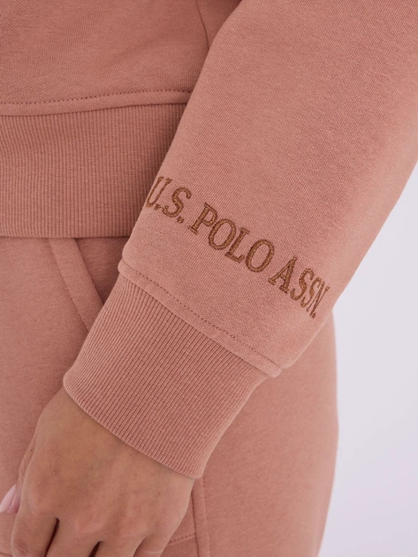 Толстовка на молнии без капюшона женская U.S. Polo Assn 21Q0024-8S00A L Mocha Mousse (786662482636) - изображение 7