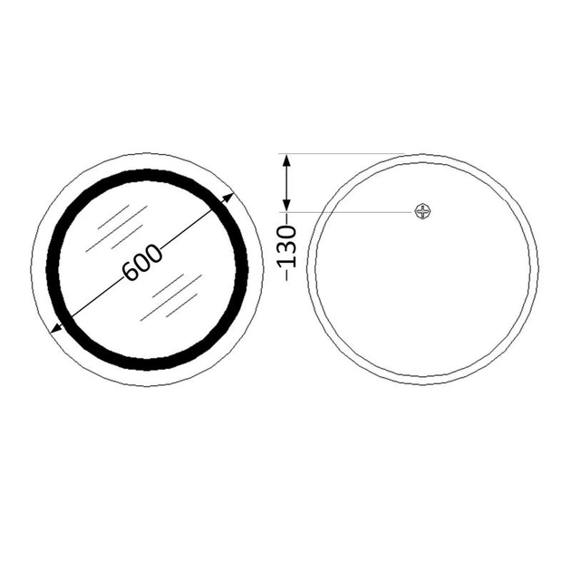 Зеркало Lidz Aria с LED подсветкой Touch антизапотеванием для ванной комнаты регулировка яркости (600510) - изображение 2