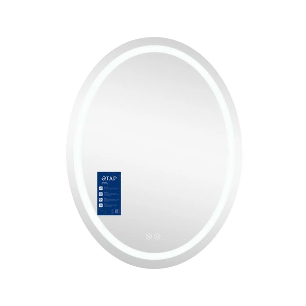 Зеркало Qtap с LED-подсветкой 600х800 антизапотеванием сенсорное освещение для ванной комнаты. (599022) - изображение 4