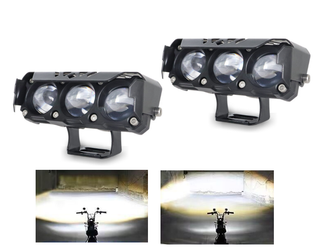 Комплект додаткових LED фар (2 шт.) з лінзами — 35W, 3200LM (DC 8-80V) + Кнопка та Кріплення(Біле світло) - Фото 1 Комплект додаткових LED фар (2 шт.) з лінзами — 35W, 3200LM (DC 8-80V) + Кнопка та Кріплення(Біле світло) - зображення 1