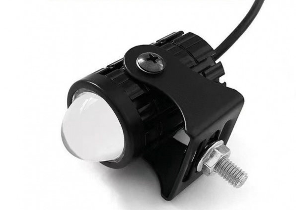 Комплект дополнительных LED фар (мини-линз) для мототехники - 18W, 8–80V, Мощный белый свет (6000K) - изображение 3