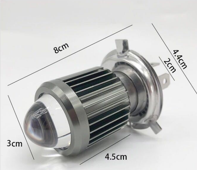 Светодиодная LED лампа H4 с линзой - Белый + Желтый свет (High/Low Beam) - Фото 7 Светодиодная LED лампа H4 с линзой - Белый + Желтый свет (High/Low Beam) - изображение 7
