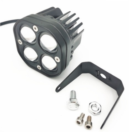 Светодиодная LED-фара дополнительного света 40W (Белое + Желтый свет) - Универсальная ПТФ - изображение 2