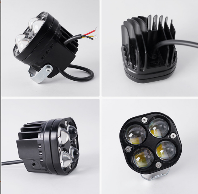 Светодиодная LED-фара дополнительного света 40W (Белое + Желтый свет) - Универсальная ПТФ - изображение 6