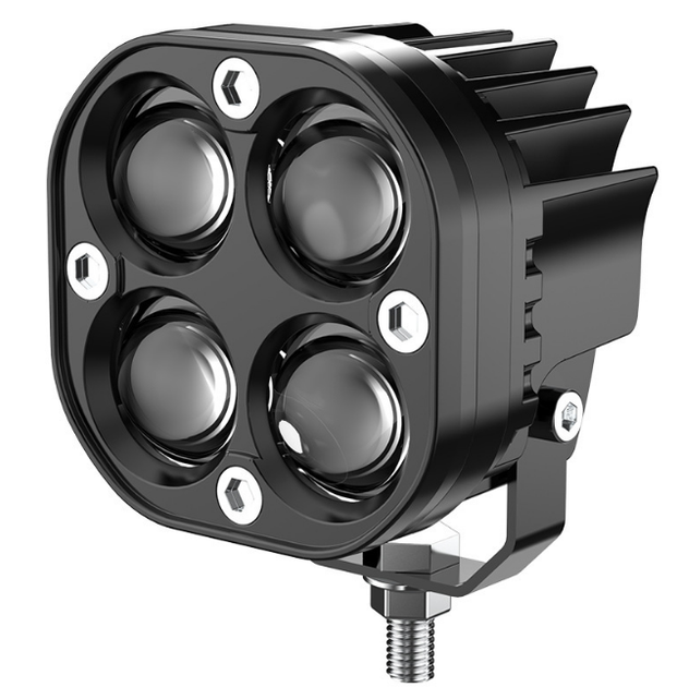 Светодиодная LED-фара дополнительного света 40W (Белое + Желтый свет) - Универсальная ПТФ - изображение 7