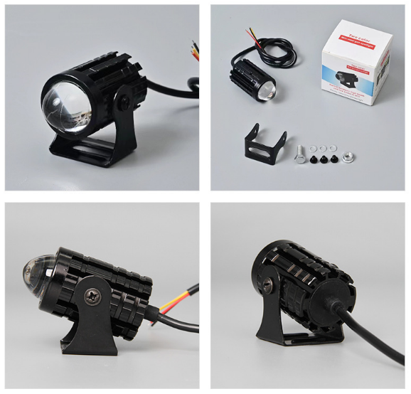 Додаткова світлодіодна фара Mini Steel Gun 18W (Білий + Жовтий колір) з чіткою світлотіньовою межею - зображення 8