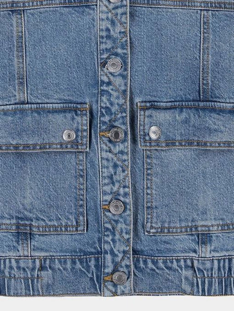 Джинсова куртка для дівчинки від бренду Levi’s колір блакитний розмір 158 см (14 років) - зображення 8