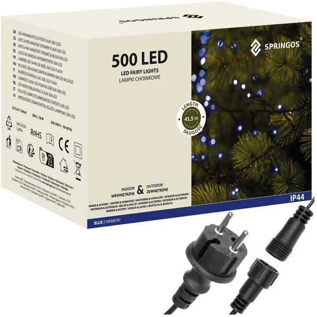 Гирлянда новогодняя Springos 500 LED 40 м (5907719422039) - изображение 2