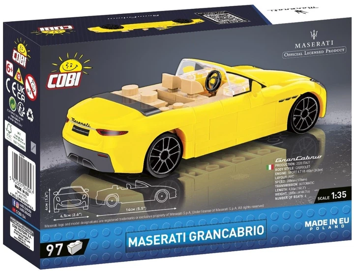 Klocki konstrukcyjne Cobi Maserati Gran Cabrio 97 szt  (COBI-24504) (5902251245047) - obraz 2