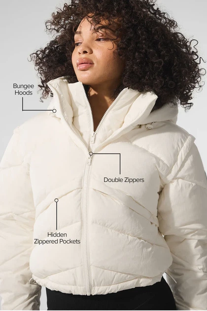 Жіноча куртка Alo Yoga Glacier PufferWhite XS (W4609R) - изображение 2