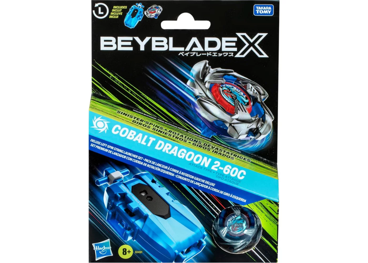 Бейблейд X Волчок Кобальтовый Драгун Beyblade X Cobalt Dragoon 2-60C Deluxe Hasbro G1491 - изображение 2