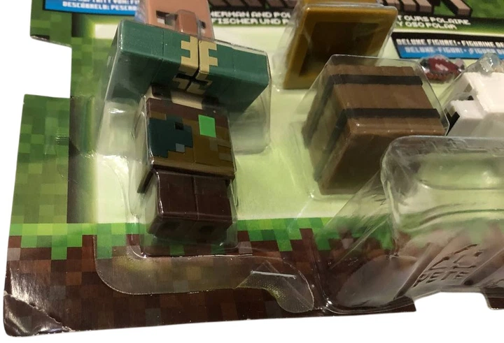 Figurki Mattel Minecraft Deluxe Fisherman & Polar Bear JCN49 (0194735273423) (955555911197497) - Outlet - obraz 4