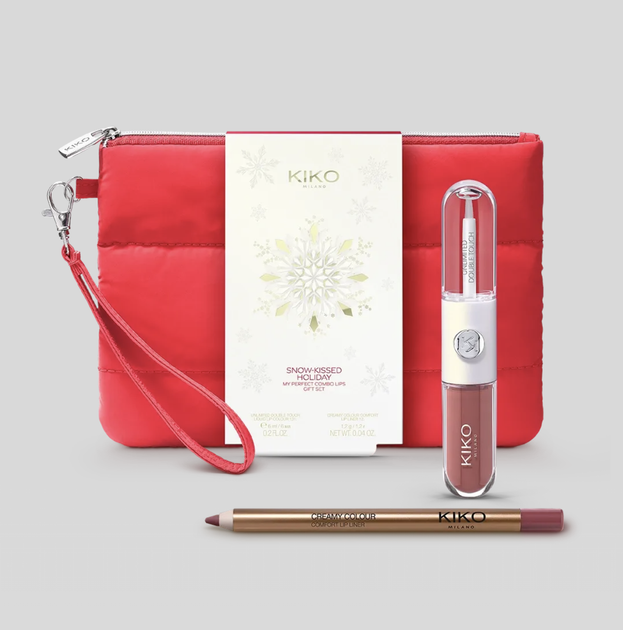 Подарунковий набір для губ KIKO Milano Snow-Kissed Holiday My Perfect Combo Lips Gift Set (02 Mauve Buddies) - Фото 1 Подарунковий набір для губ KIKO Milano Snow-Kissed Holiday My Perfect Combo Lips Gift Set (02 Mauve Buddies) - зображення 1