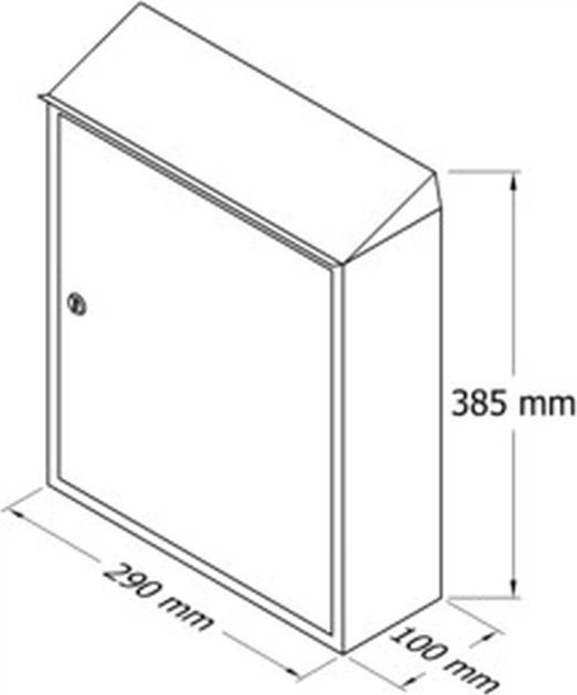 Skrzynka na listy Haushalt PD900 29 x 10 x 38.5 cm Szara (2PD109007320) - obraz 2
