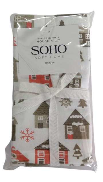Набір рушників 40x40см House 4 шт SOHO (2000003344239) - зображення 2