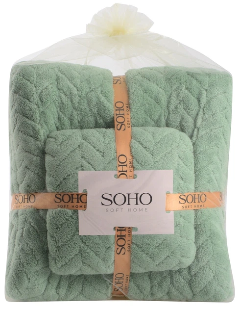 Набір рушників 35x75+70x140см Green SOHO 000334692 - зображення 3