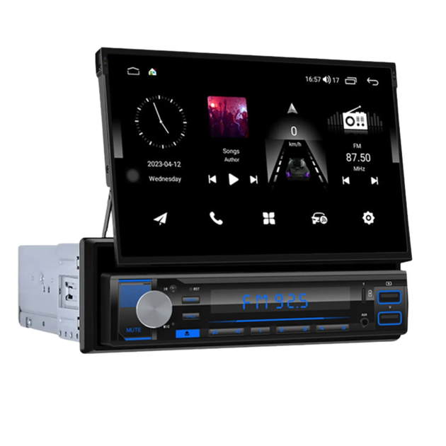 Универсальная Автомагнитола MP5 CarPlay Android с GPS модулем 1 Din с выездным экраном 7" USB, TF, Bluetooth, GPS, навигацией, FM - изображение 2
