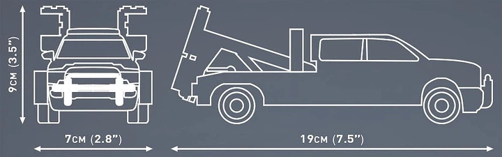 Klocki konstrukcyjne Cobi 24611 Dodge RAM 3500 Laweta 295 elementów (5902251246112) - obraz 5