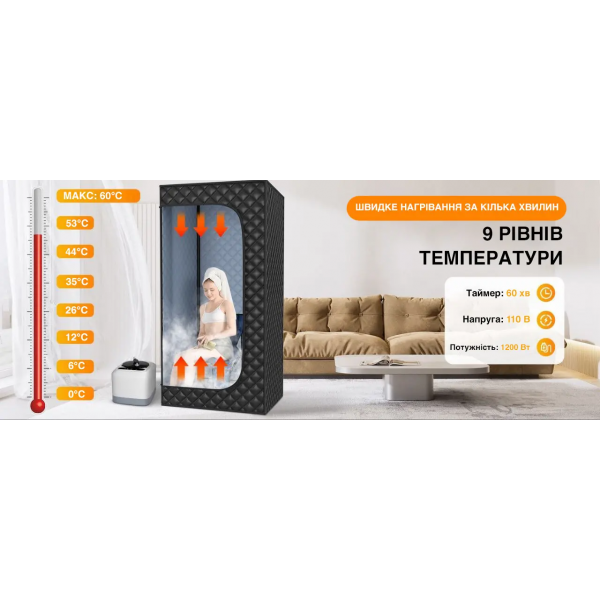 Каркасная паровая сауна Moltis Relax для дома MRAT-10184 10045 - изображение 8