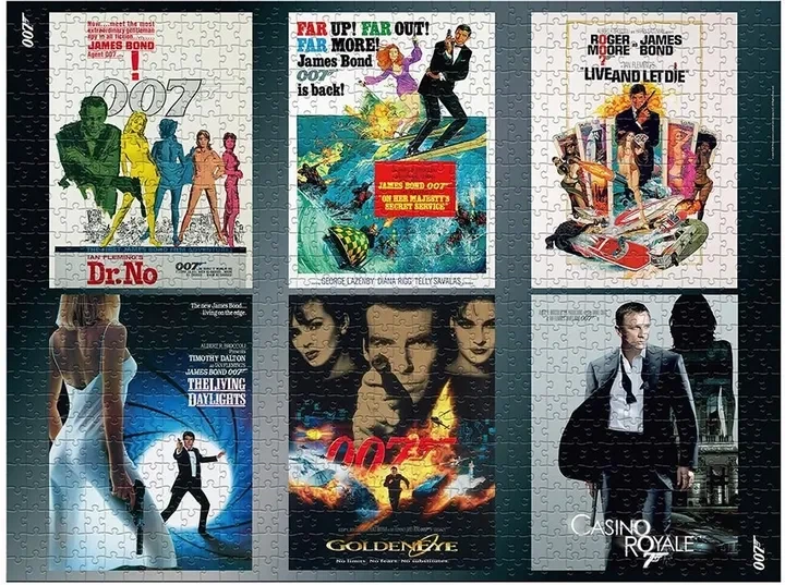 Пазл Winning Moves JAMES BOND 007 Actor Debut Poster Джеймс Бонд 1000 шт. - Фото 3 Пазл Winning Moves JAMES BOND 007 Actor Debut Poster Джеймс Бонд 1000 шт. - изображение 3