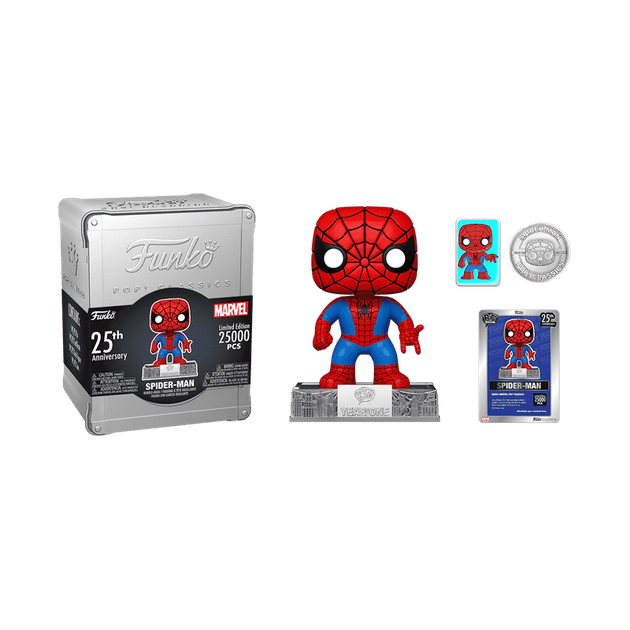 Набір Funko Marvel SpiderMan 25th Anniversary Людина павук фанко Limited Edition метал.бокс - Фото 3 Набір Funko Marvel SpiderMan 25th Anniversary Людина павук фанко Limited Edition метал.бокс - изображение 3