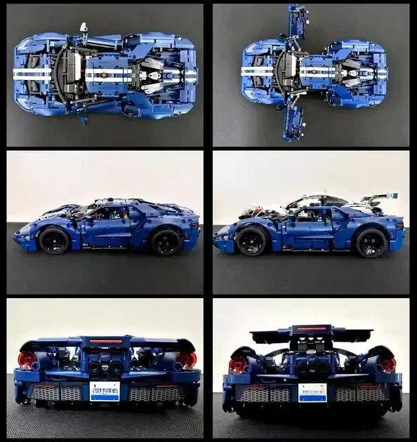 Конструктор Technic FORD GT 1466 деталей машинка гоночная ФОРД синий - Фото 5 Конструктор Technic FORD GT 1466 деталей машинка гоночная ФОРД синий - изображение 5