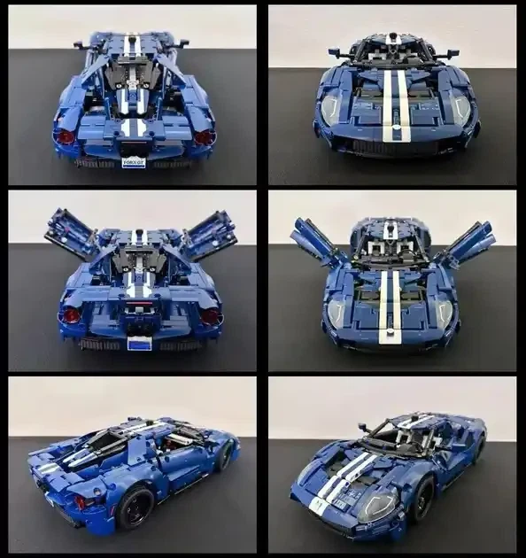 Конструктор Technic FORD GT 1466 деталей машинка гоночная ФОРД синий - Фото 6 Конструктор Technic FORD GT 1466 деталей машинка гоночная ФОРД синий - изображение 6