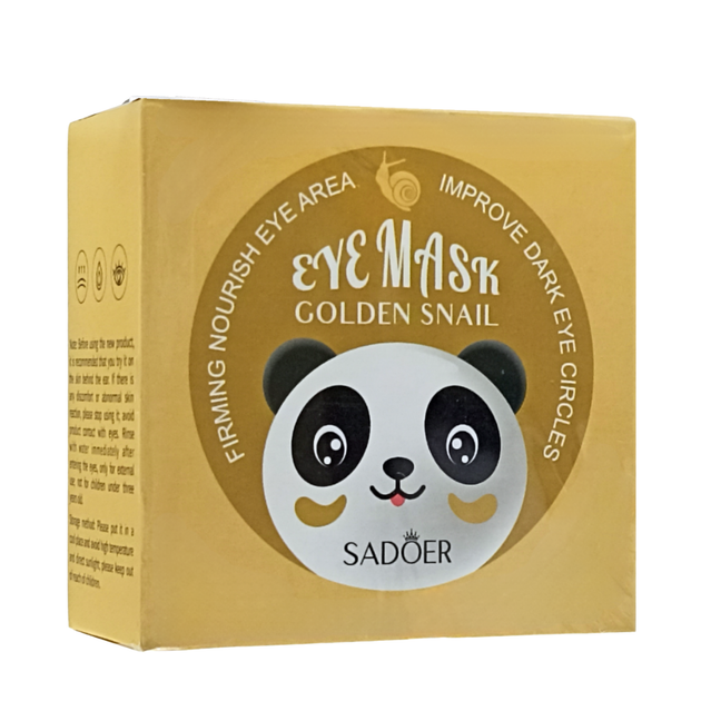 Патчі під очі від темних кіл Sadoer Golden Snail з муцином равлика 60 шт (SD98436) - изображение 2