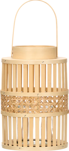 Lampion Giftdecor Elysian bambusowy Beżowy 16.5 x 39 cm (8430852193858) - obraz 2