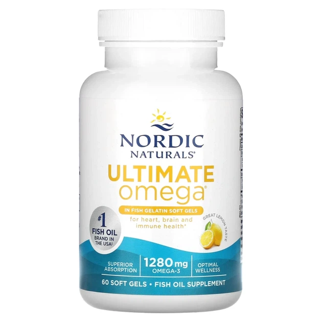 Риб'ячий жир Омега-3 Nordic Naturals (Ultimate Omega-3) 1000 мг 60 капсул зі смаком лимона (NOR-01797) - зображення 3