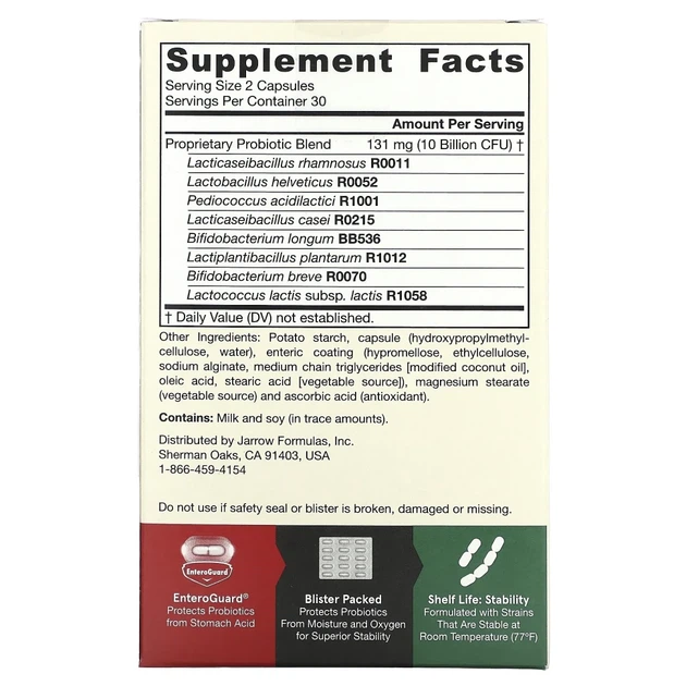 Пробіотик Jarrow Formulas (Jarro-Dophilus EPS) 5 млрд КУО 60 капсул (JRW-03020) - изображение 2