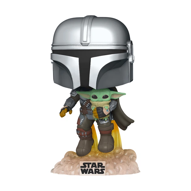Фигурка Мандалорец, летящий с малышом - Funko Pop! STAR WARS #402 THE MANDALORIAN - изображение 2
