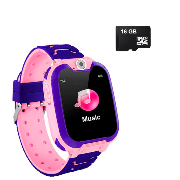 Детские смарт часы телефон Uwatch CW5Z SIM карта, GPS, камера, SOS, влагозащита Pink + Карта памяти 32Гб - изображение 10