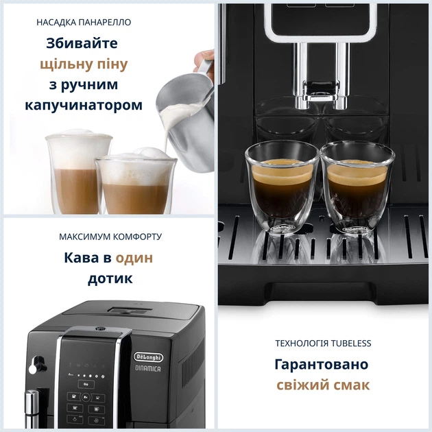 Кофемашина DeLonghi Dinamica ECAM 358.15 B Б/У - изображение 6