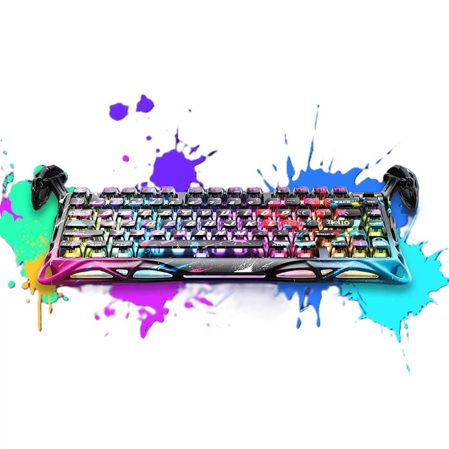 Геймерська магнітна механічна клавіатура з HOT SWAP GRAVASTAR Mercury V75 Pro, HE Magnetic Switch, 8k, RGB, 80key УКР/АНГЛ Neon Graffiti/Чорна (GS_V75_PRO_U_CG_BLK) - Фото 1 Геймерська магнітна механічна клавіатура з HOT SWAP GRAVASTAR Mercury V75 Pro, HE Magnetic Switch, 8k, RGB, 80key УКР/АНГЛ Neon Graffiti/Чорна (GS_V75_PRO_U_CG_BLK) - изображение 1