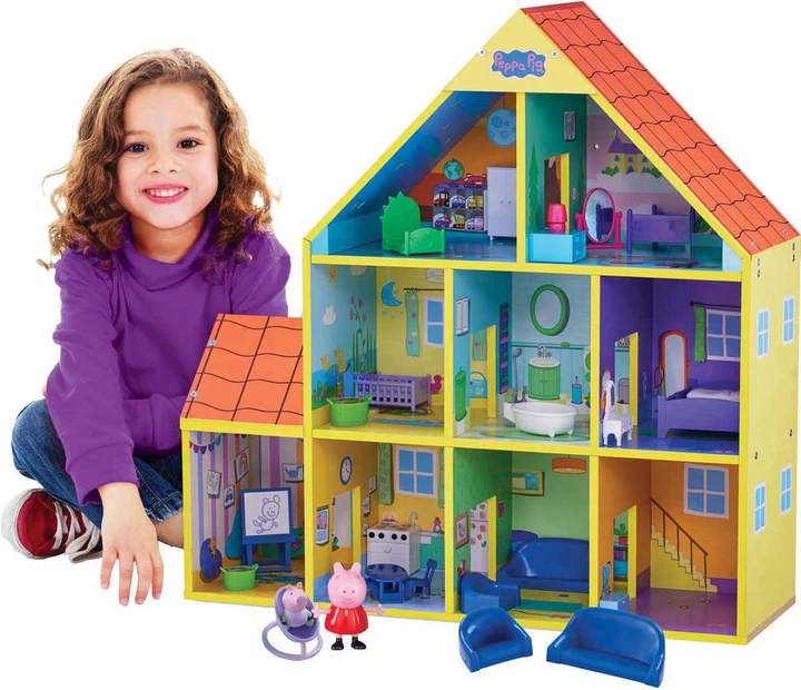 Domek dla lalek Peppa Pig drewniany z 9 pokojami 4680733 (6097015927952) - obraz 5