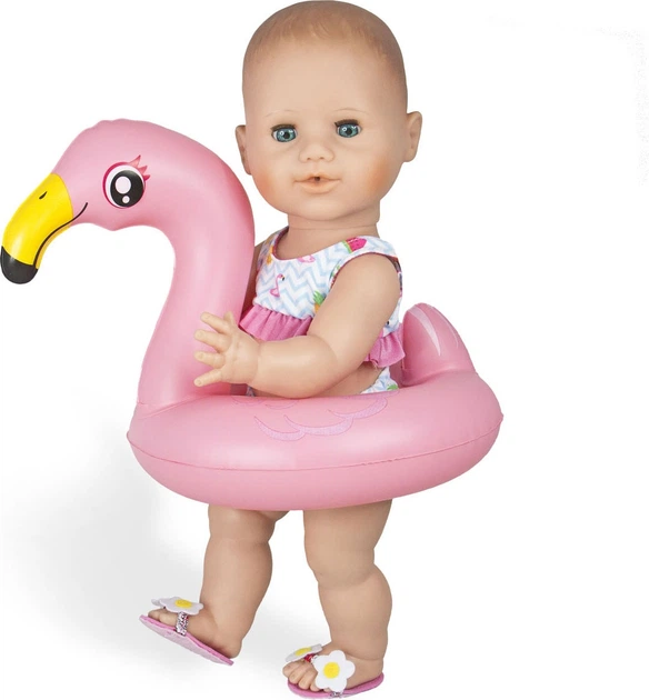 Zestaw do pływania dla lalek Heless Flamingo 35-45 cm 1520172 (4001949000997) - obraz 2