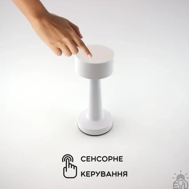 Настольная лампа сенсорная светодиодная ESLLSE DOWN LIGHT с аккумулятором 1200 mA Белая 10316 - Фото 5 Настольная лампа сенсорная светодиодная ESLLSE DOWN LIGHT с аккумулятором 1200 mA Белая 10316 - изображение 5