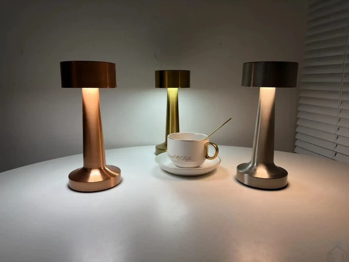 Настольная лампа сенсорная светодиодная ESLLSE DOWN LIGHT с аккумулятором 1200 mA Серебристая 10317 - изображение 9