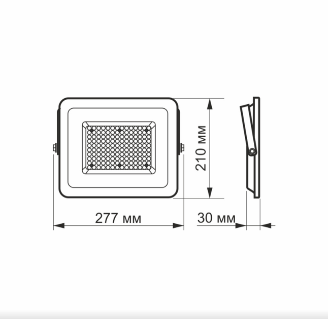 LED Прожектор 100W 5000К 220V білий VL-F2e-1005W Videx - зображення 2