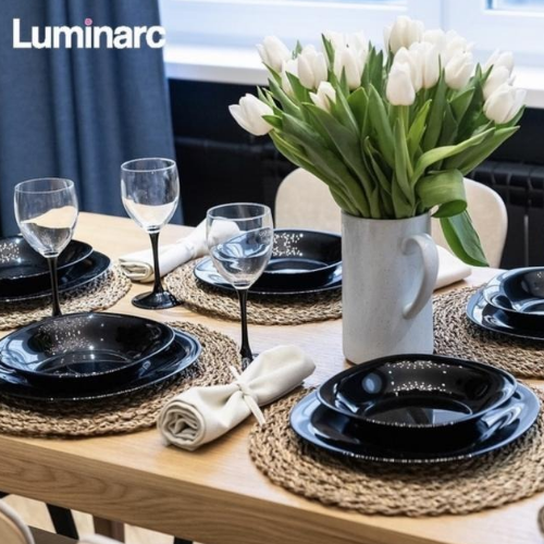 Тарілка Carine 26см L9817 чорний Luminarc - Фото 2 Тарілка Carine 26см L9817 чорний Luminarc - изображение 2