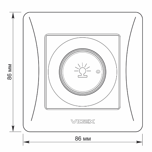 BINERA білий Вимикач диммерний 600W Videx - изображение 5