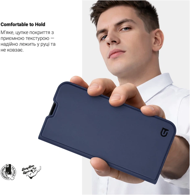 Чехол-книжка для смартфона ArmorStandart OneFold Case для Tecno Spark 40 4G Dark Blue (ARM88435) - Фото 5 Чехол-книжка для смартфона ArmorStandart OneFold Case для Tecno Spark 40 4G Dark Blue (ARM88435) - изображение 5