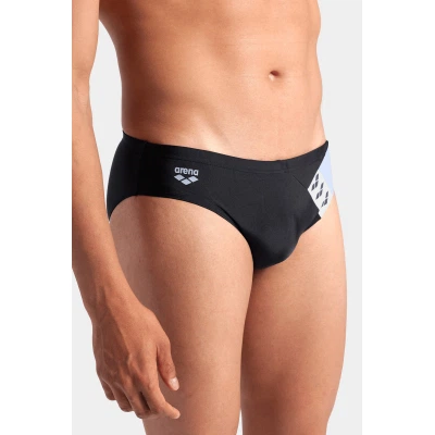 Плавки Arena Stripe Swim Briefs 007929-550 чорний, сірий 100 (3468337395133) - зображення 3