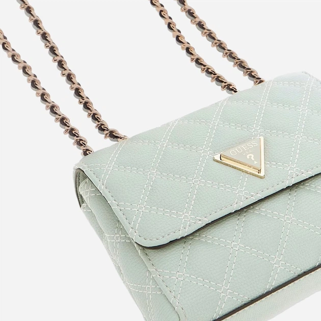 Сумка крос-боді через плече жіноча зі штучної шкіри маленька Guess HWBQ9673740-LIS Зелена (800070352293) - зображення 4