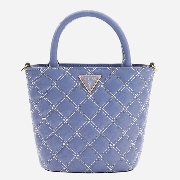 Сумка крос-боді через плече жіноча зі штучної шкіри маленька Guess HWBQ9673760-GBU Світло-синя (800070352295) - зображення 3