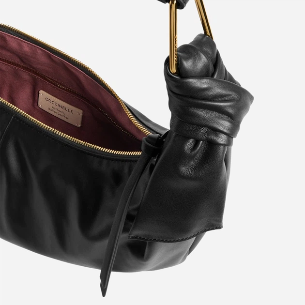 Torba damska skórzana Coccinelle E1U1A130101-001 Czarna - obraz 3