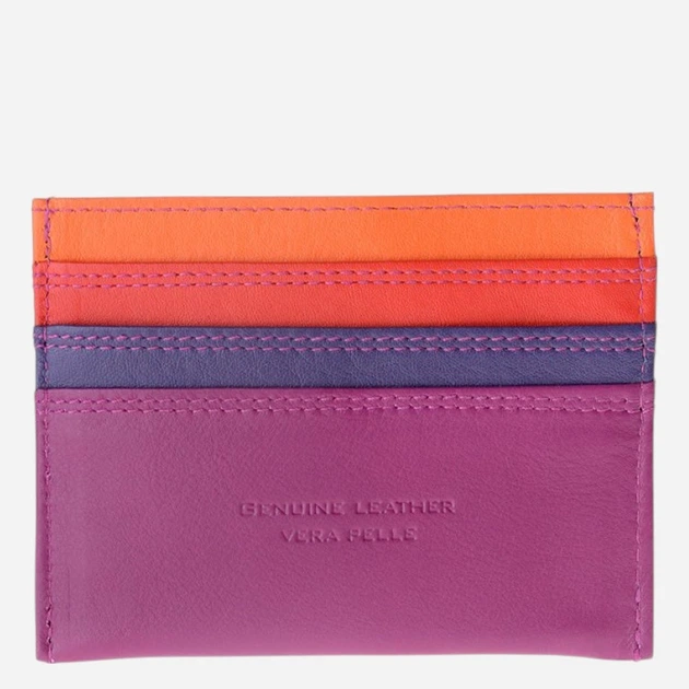 Etui na karty skórzane Dudubags 534-492-12 Fioletowe - obraz 2