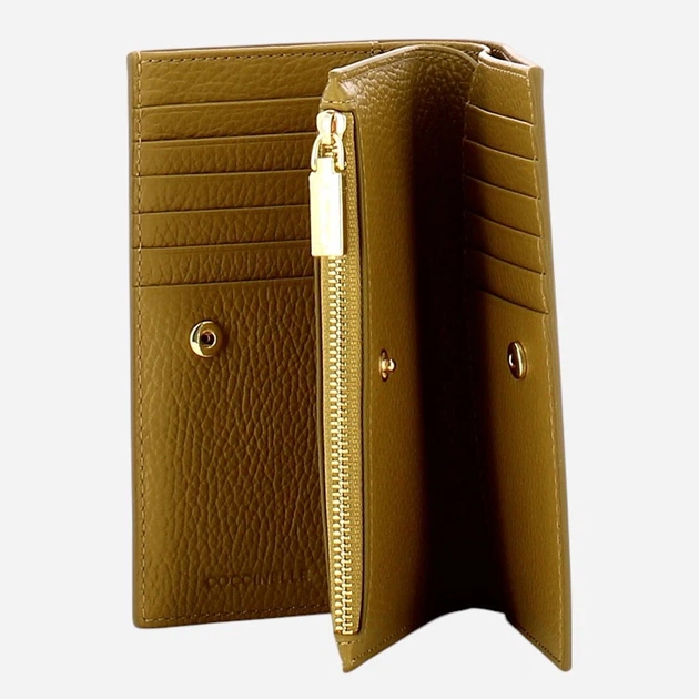 Portfel damski skórzany Coccinelle E2MW511F101-G43 Żółty - obraz 3